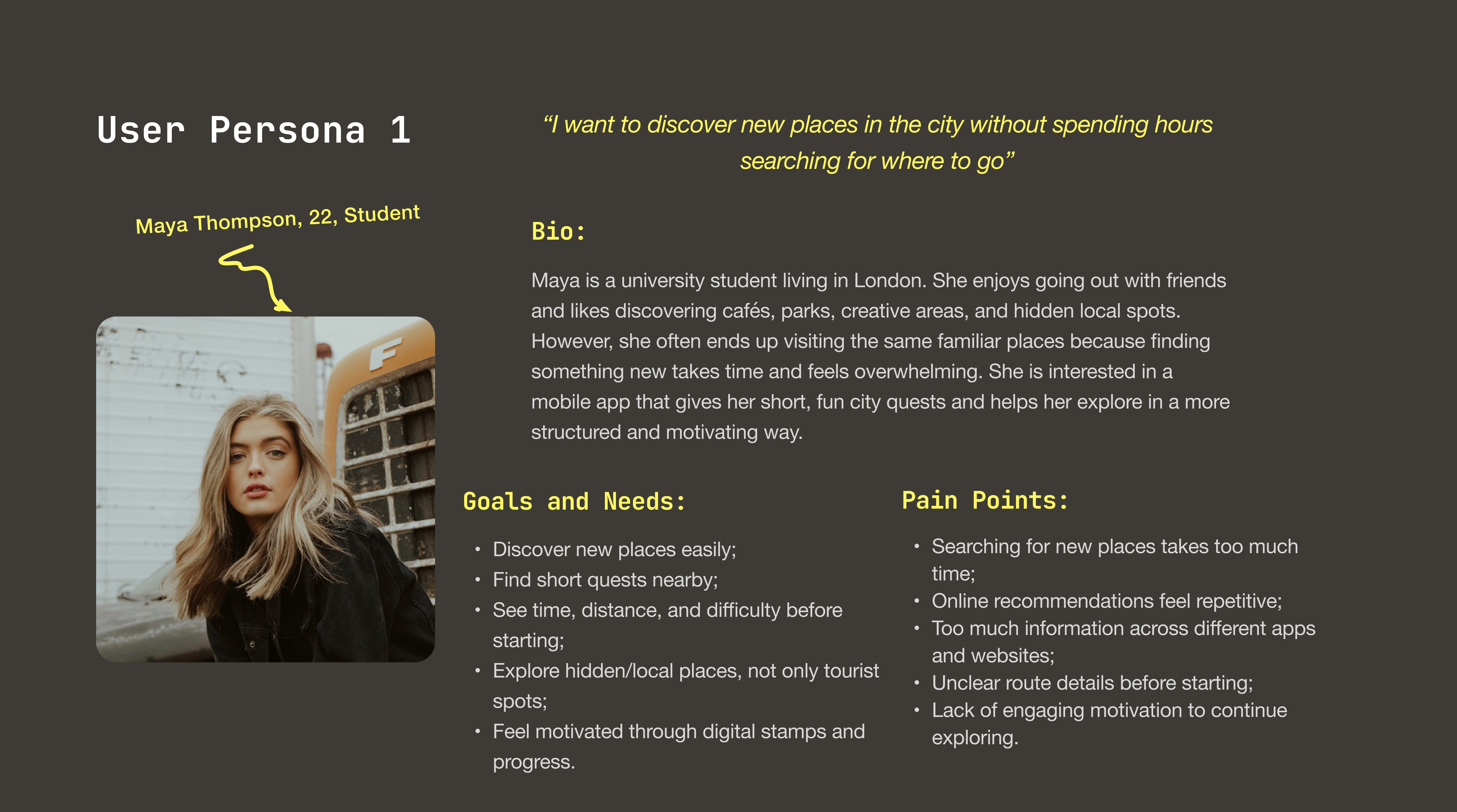 WAYO primary user persona research